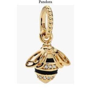 Queen Bee Dangle Charm , Charm Fit Pandora Bracelet Necklaces